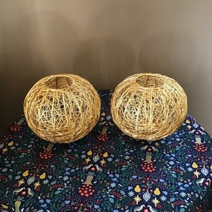 NWT Mackenzie Childs 2 sphere candle holders 6”